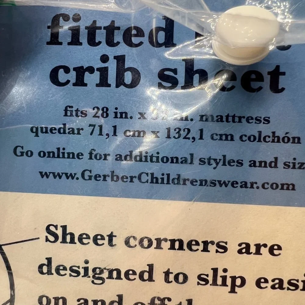 Gerber Single Pack Knit 100% Cotton Crib Sheet